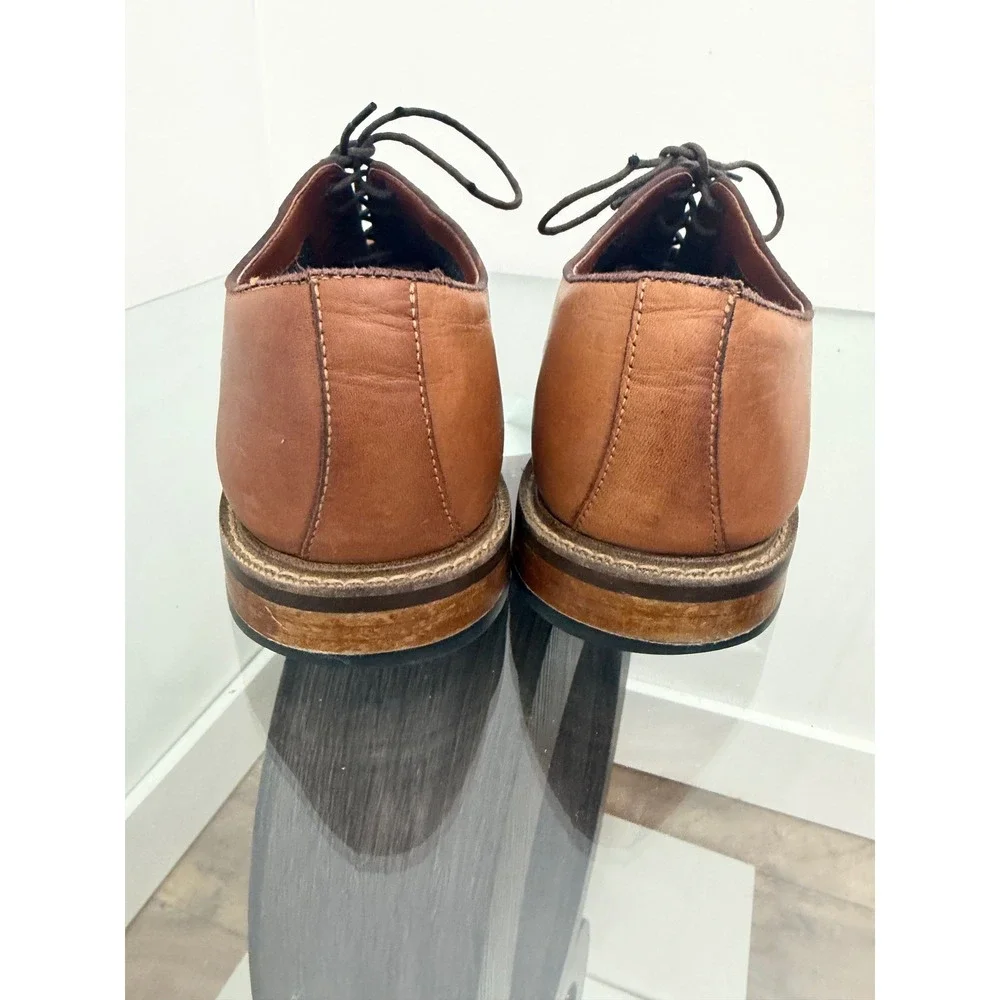 Vince Camuto Lawsen Mens Cognac Brown Leather Oxford Dress Shoes VY-LAWSEN 12M